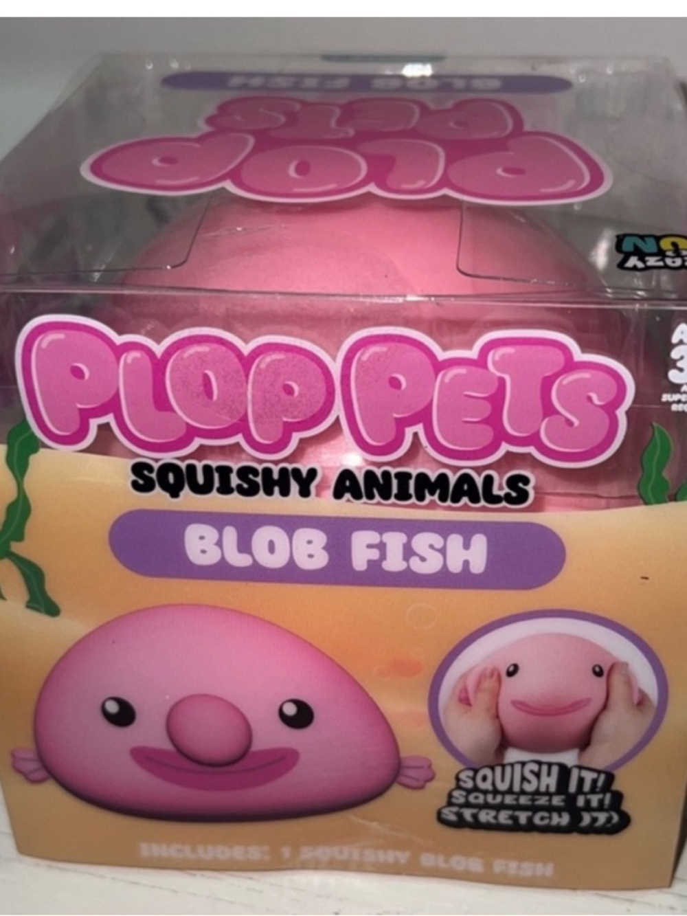 Plop Pets Pink Blob Fish Squishy Toy NWT - Picture 3 of 7